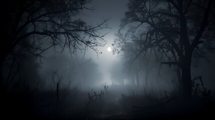 Foggy Dark Woods.