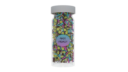 Fototapeta premium Sprinkles in transparent bottle
