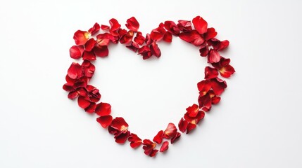 Obraz premium postcard heart shape isolated white background symbolizing valentine day