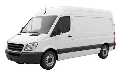 清潔な白い配送バン 快適走行