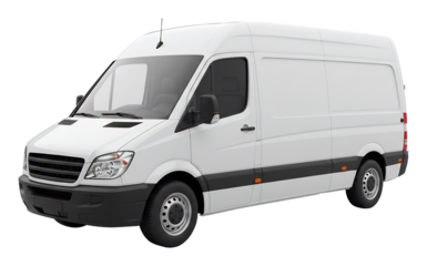 清潔な白い配送バン 快適走行