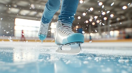 Close-up of ice skating