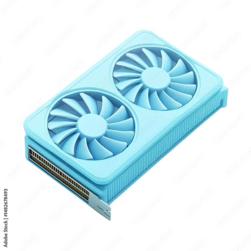 Poster aqua gpu rendering showcases cooling technology in digital design element