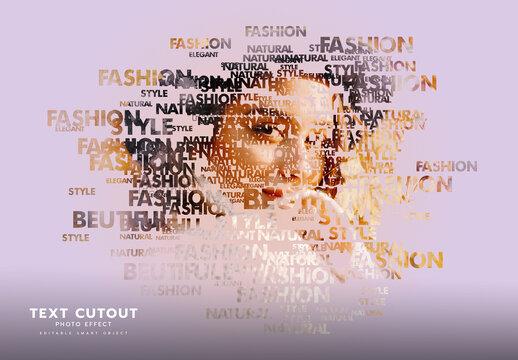 Text Art Photo Effect Mockup