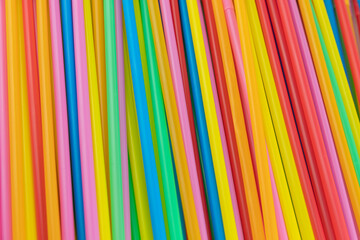 Colorful plastic straws