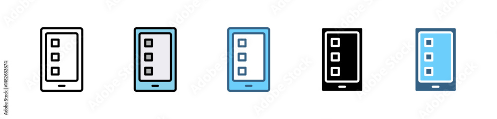 Poster cyber security icons with various styles and colors