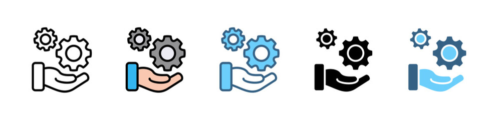 SMART HOME icons with various styles and colors
