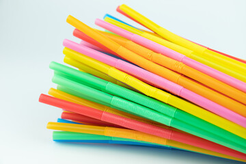 Colorful plastic straws