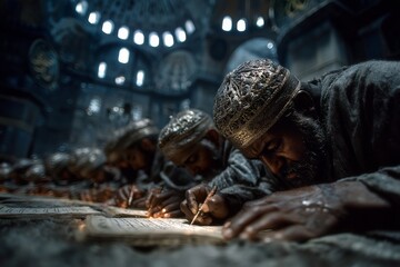 Scholars in a Madrasa Studying Astronomy and Philosophy in Classical Ottoman Era