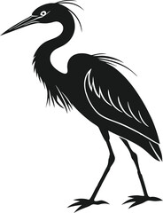 heron on a white background vector illustration