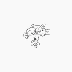 Sarcastic Cats – Hand Drawn Funny Minimal Illustrations