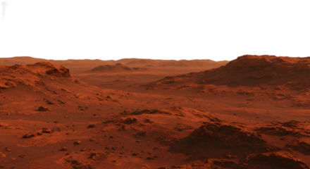 Martian Landscape Red Planet Surface Rocky Terrain Desolate Scenery