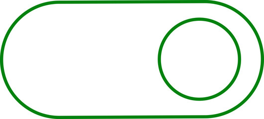 Obraz premium Power on button icon. Turn on switch button. On toggle switch buttons. On vector with green color isolated on transparent background.