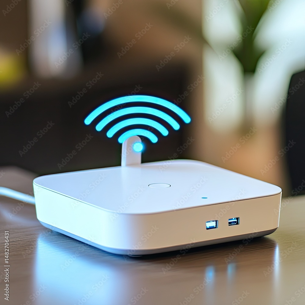 Poster wireless device on a table