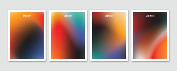 Abstract colorful gradient blur background. Business or advertising design. Collection of templates for wallpaper, poster, web, banner, flyer and social media.