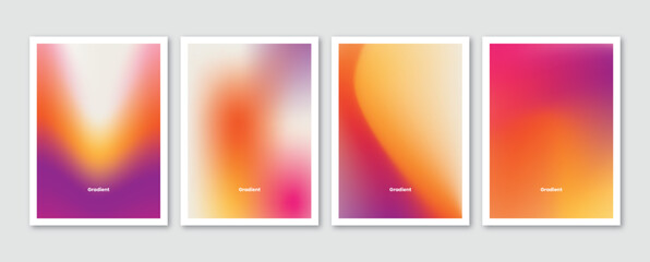 Abstract colorful gradient blur background. Business or advertising design. Collection of templates for wallpaper, poster, web, banner, flyer and social media.