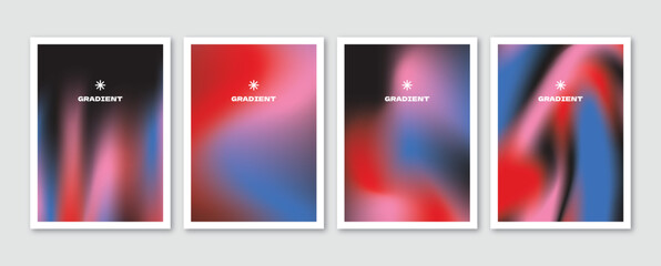 Abstract colorful gradient blur background. Business or advertising design. Collection of templates for wallpaper, poster, web, banner, flyer and social media.