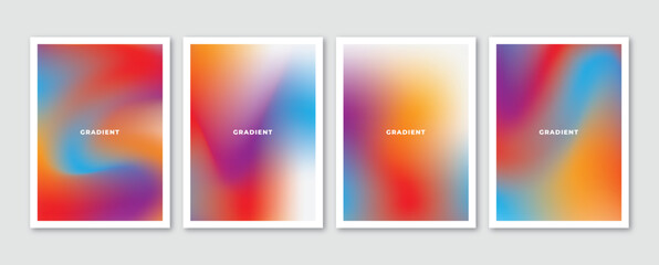 Abstract colorful gradient blur background. Business or advertising design. Collection of templates for wallpaper, poster, web, banner, flyer and social media.