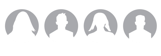 Avatar, user profile, face icon, gender neutral silhouette, profile picture. Suitable for social media profiles, icons, splash screens and as a template.