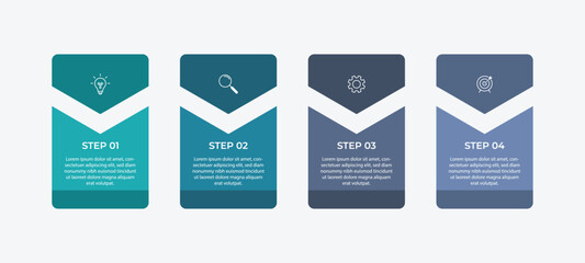 vector illustration Infographic design template with icons and 4 options or steps. Can be used for process, presentations, layout, banner,info graph.