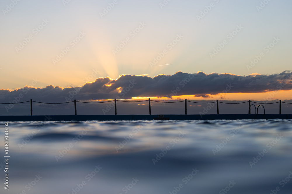 Canvas Prints ocean rock pool view at dawn.