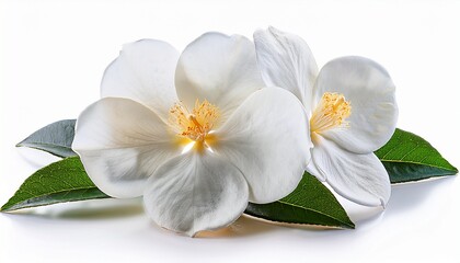 white flower isolated on white background cutout