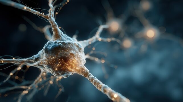 Visual of neural pathways representing AI advancements with a blue tech background