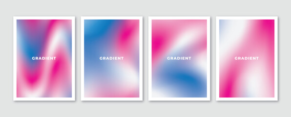 Abstract colorful gradient blur background. Business or advertising design. Collection of templates for wallpaper, poster, web, banner, flyer and social media.