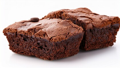 brownie isolated on white background cut out