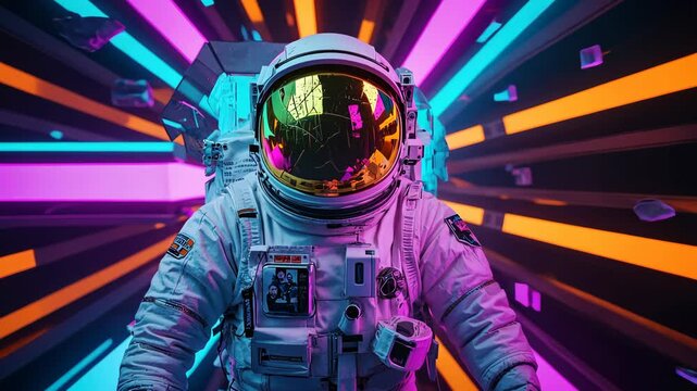 Astronaut in the fourth dimension motion video