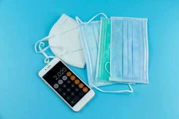 Mobile phone calculators and medical masks