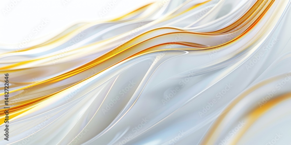 Poster abstract yellow color wave flowing express the energetic signal. seamless texture of vividness curve