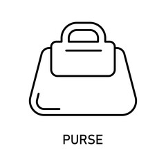 Icon a purse, isolated against a clean background.