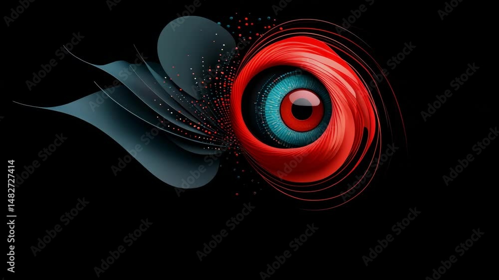 Aufkleber abstract swirl of color: a mesmerizing abstract composition, featuring a captivating spiral design i