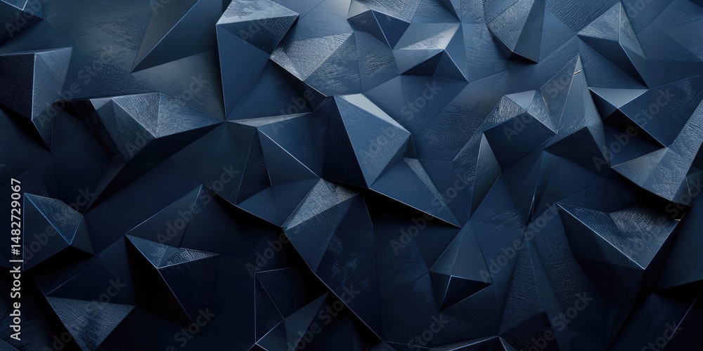 Poster dark abstract wavy pattern in deep blue tones. modern background design. digital artwork of abstract