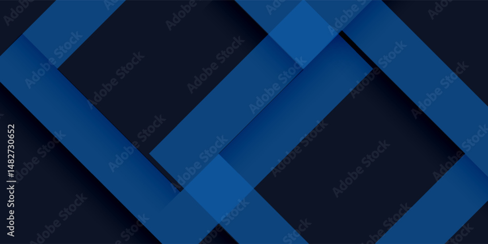 Aufkleber blue black abstract background geometry shine and layer element vector for presentation design. suit