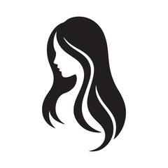 Beauty woman hair icon. Hair silhouette vector. Girl hair symbol collection. Vector illustration eps 10