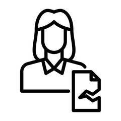 Obraz premium Uncompleted task outline icon. task failed black line illustration.
