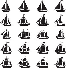 Classic Sailing Ship Silhouette

Modern Cruise Liner Vector Design

Cargo Ship at Sea Silhouette

Pirate Ship with Sails Silhouette Art

Ship on Ocean Waves Vector Scene