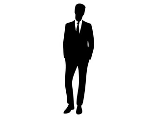 Silhouette Businessman in Stylish Suit

