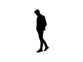 Silhouette Businessman in Stylish Suit
