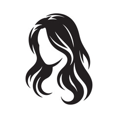 Beauty woman hair icon. Hair silhouette vector. Girl hair symbol collection. Vector illustration eps 10