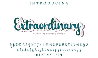 Extraordinary Font Stylish brush painted an uppercase vector letters, alphabet, typeface