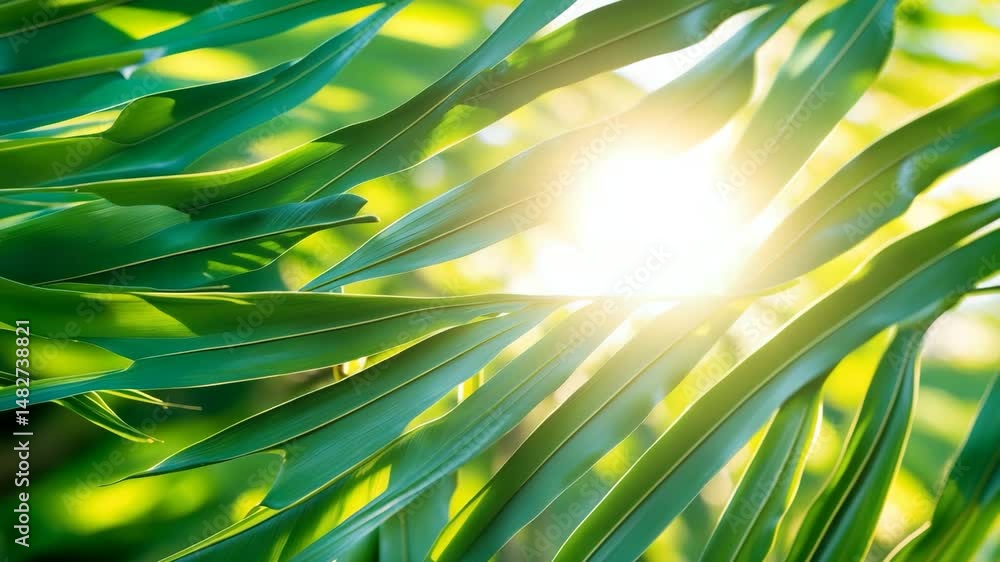 Poster element of abstract pattern design showcasing greenery