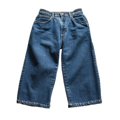 Wide-leg denim pants