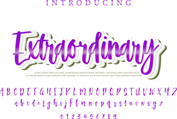 Extraordinary Font Stylish brush painted an uppercase vector letters, alphabet, typeface