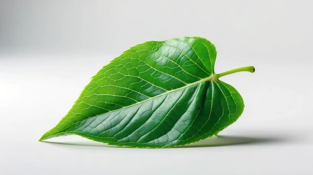Leaves of blueberries closely resemble typical leaves, set on a backdrop. Macro shot.