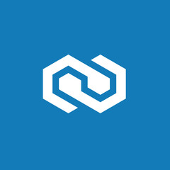 Infinite Cube logo design vector template