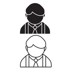 simple student icon. minimalist vector format. logos, stickers, merchandise, and user interface elements