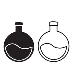 simple test tube icon. minimalist vector format. logos, stickers, merchandise, and user interface elements